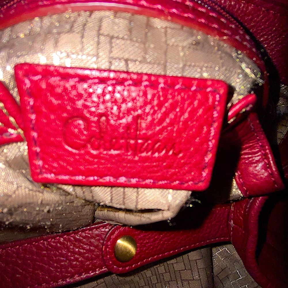 NWOT Cole Haan Burgandy Leather Woven Bag mint Cond. - Picture 2 of 5
